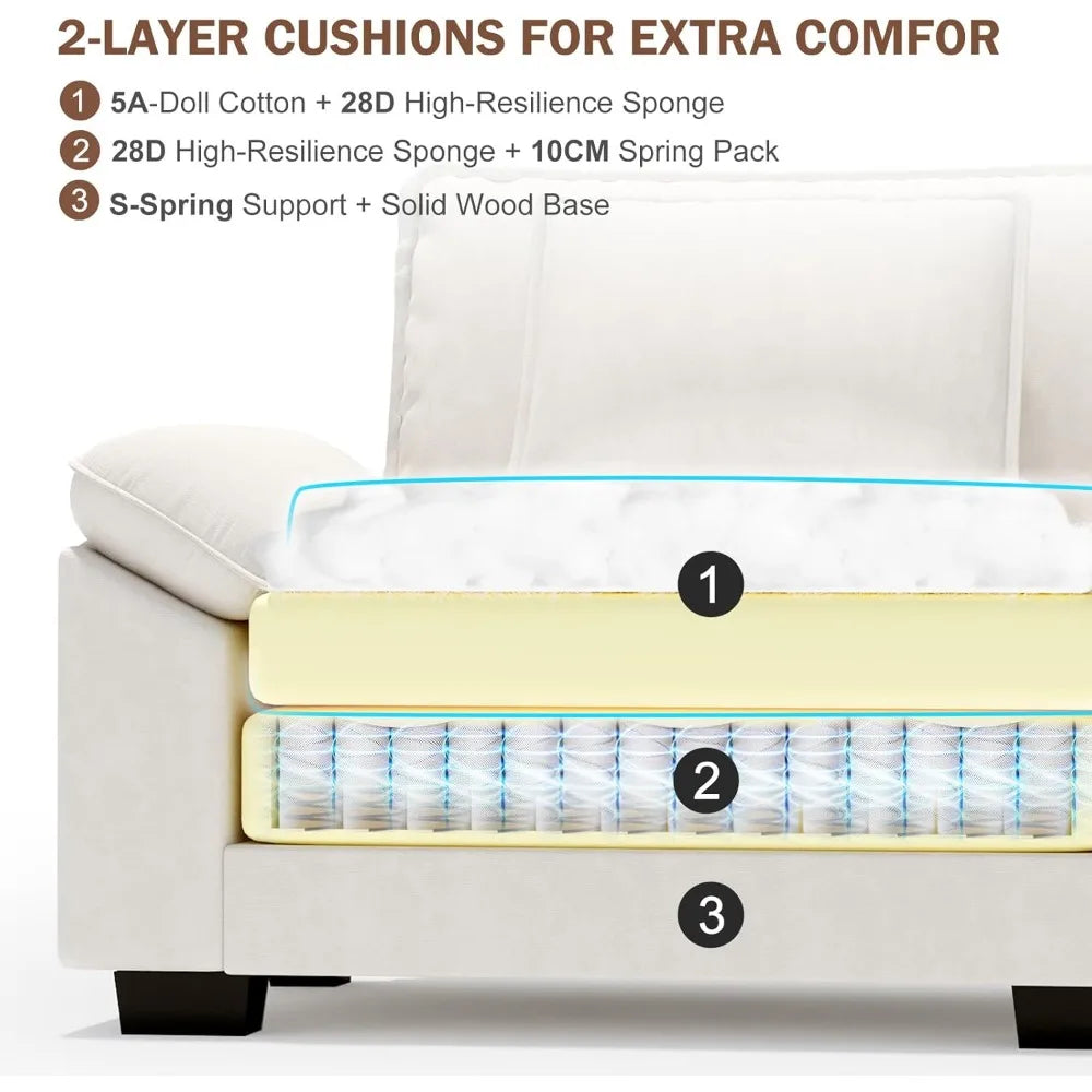 Oversized Velvet Accent Chair with Upholstered Armrests