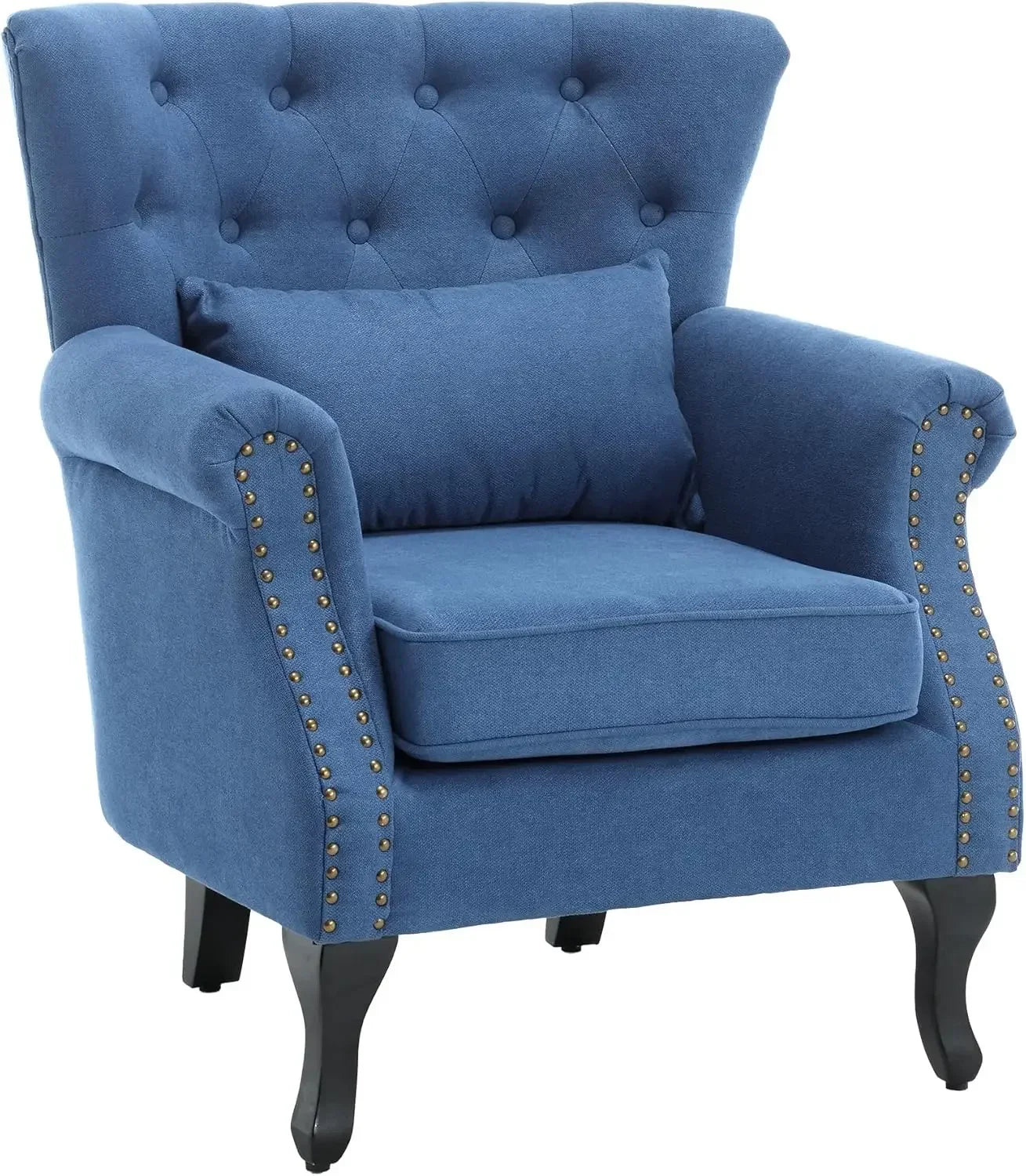 Mid Century Modern Upholstered Reading Arm Chair for Bedroom