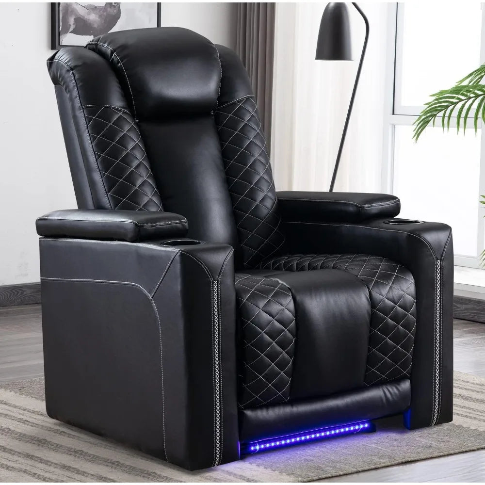Electric Recliner Chair with USB Ports and Cup Holders