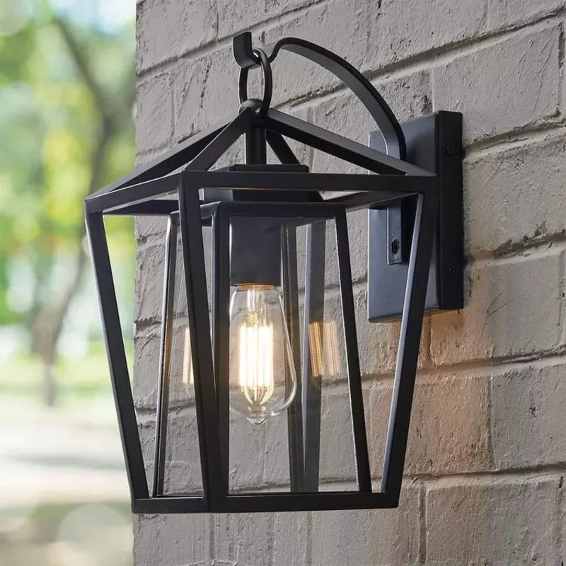 Outdoor Waterproof Wall Light Fixtures with Glass Shades
