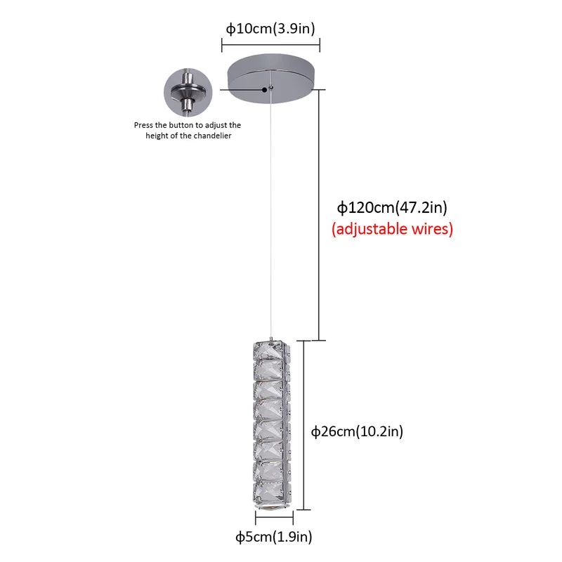 Creative Crystal LED Chandelier Pendant Ceiling Lamp for Home