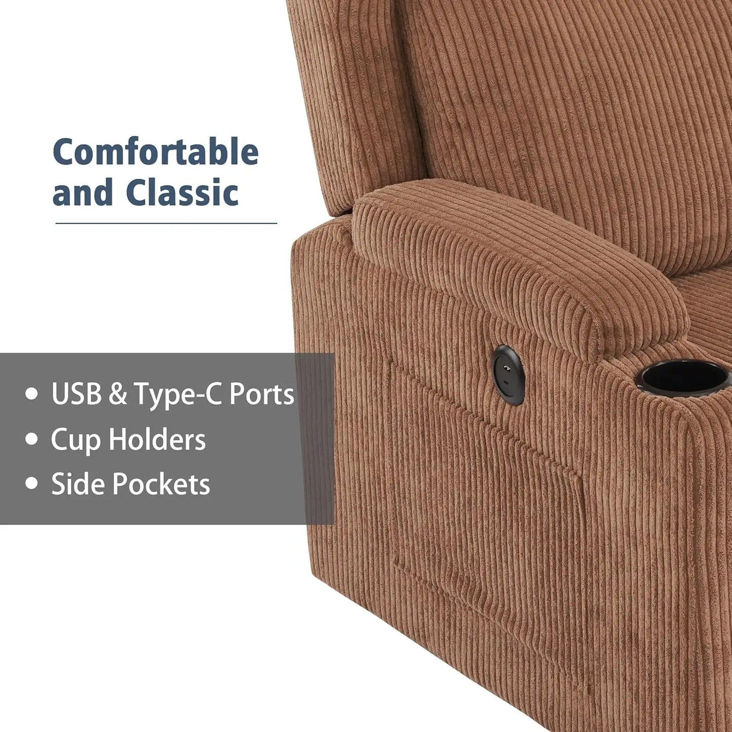 Electric Power Lift Recliner Chair with Massage and Heat