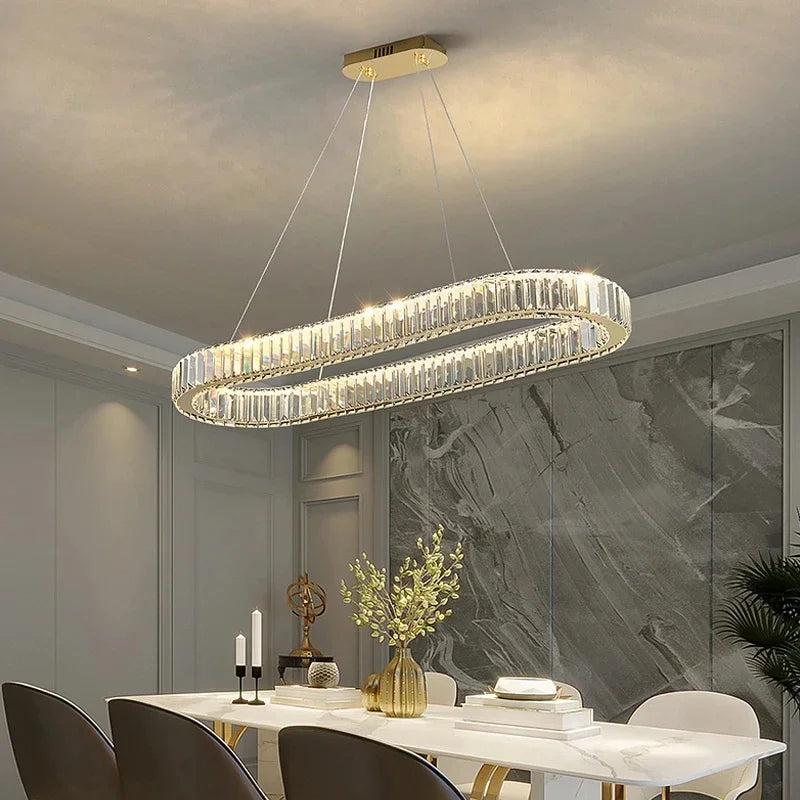 Luxury LED Pendant Light Modern Crystal Chandelier Ceiling Lamp