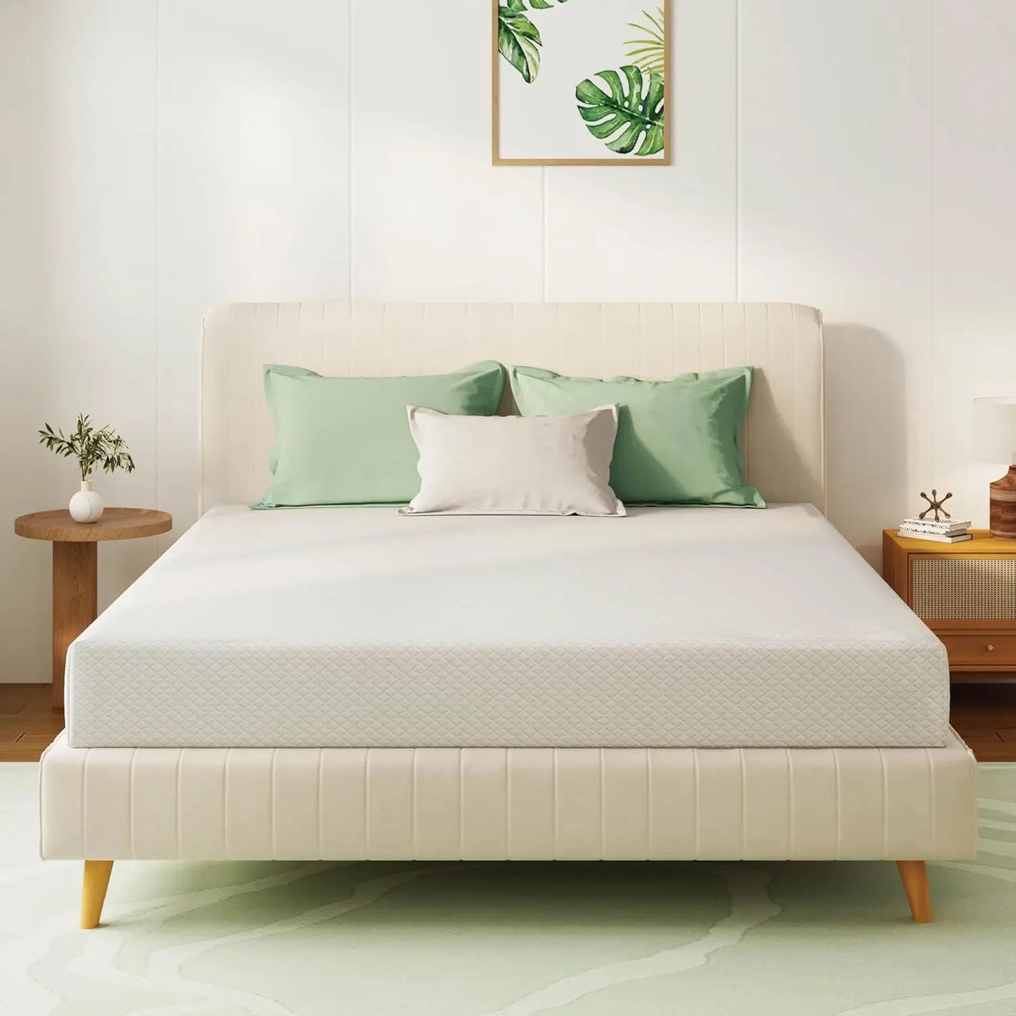 Green Tea Memory Foam Mattress for Cool Sleep and Pressure Relief