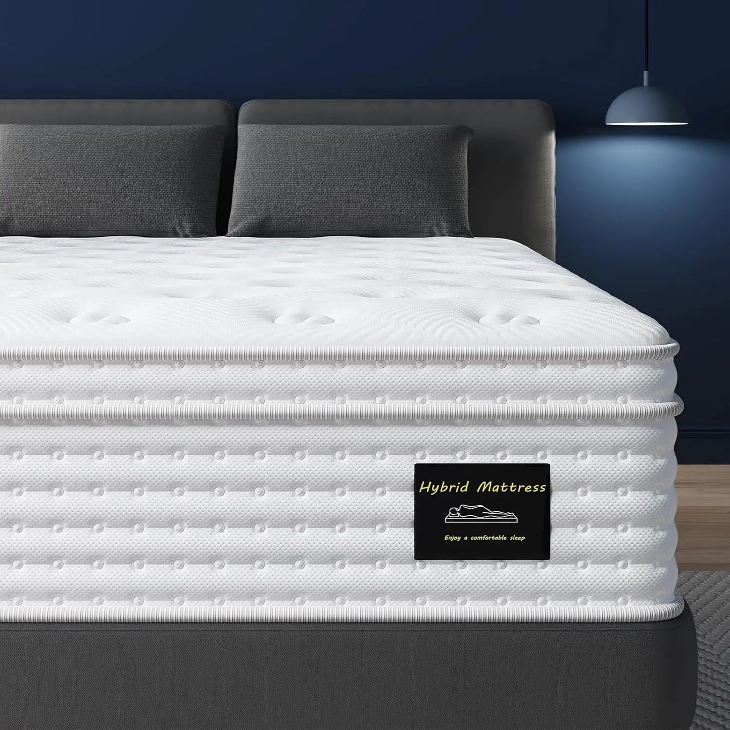 BedStory Hybrid Mattress 12-14 Inch Gel Memory Foam and Springs