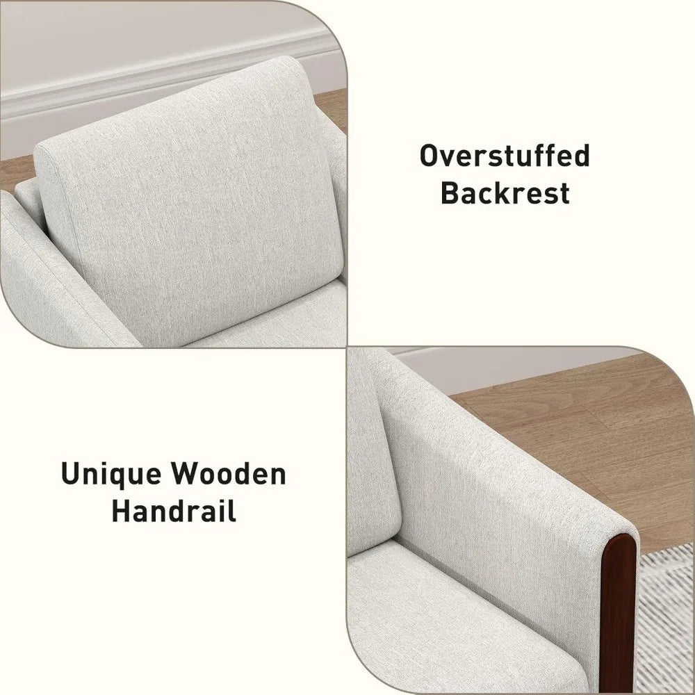 Light Grey Swivel Accent Chair Set of 2 Mid Century Modern