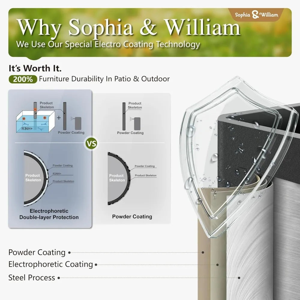 Sophia and William 5 Piece Outdoor Dining Set for 4