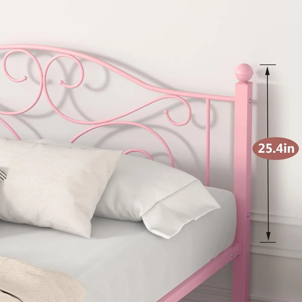 Queen Size Heavy Duty Metal Bed Frame with Slat Support