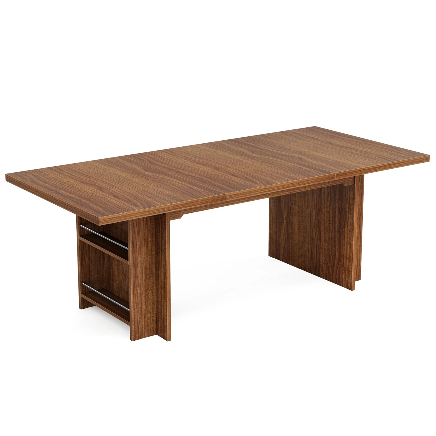 Tribesigns 63 Inch Wooden Dining Table for 6 to 8 with Storage