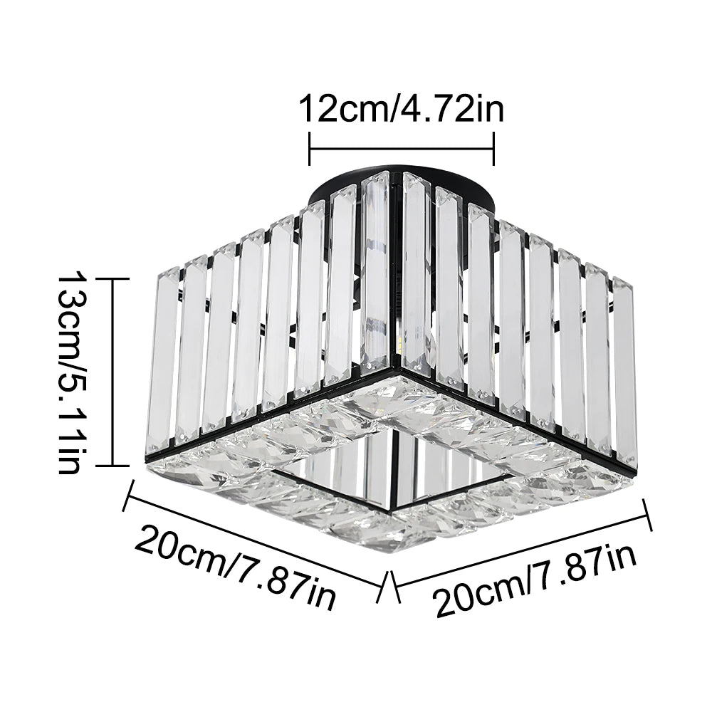 Minimalist Crystal LED Ceiling Lamp for Bedroom and Hallway