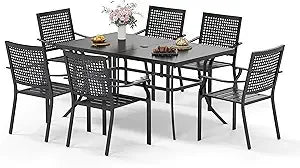 Sophia and William 7 Piece Outdoor Dining Set for 6 People
