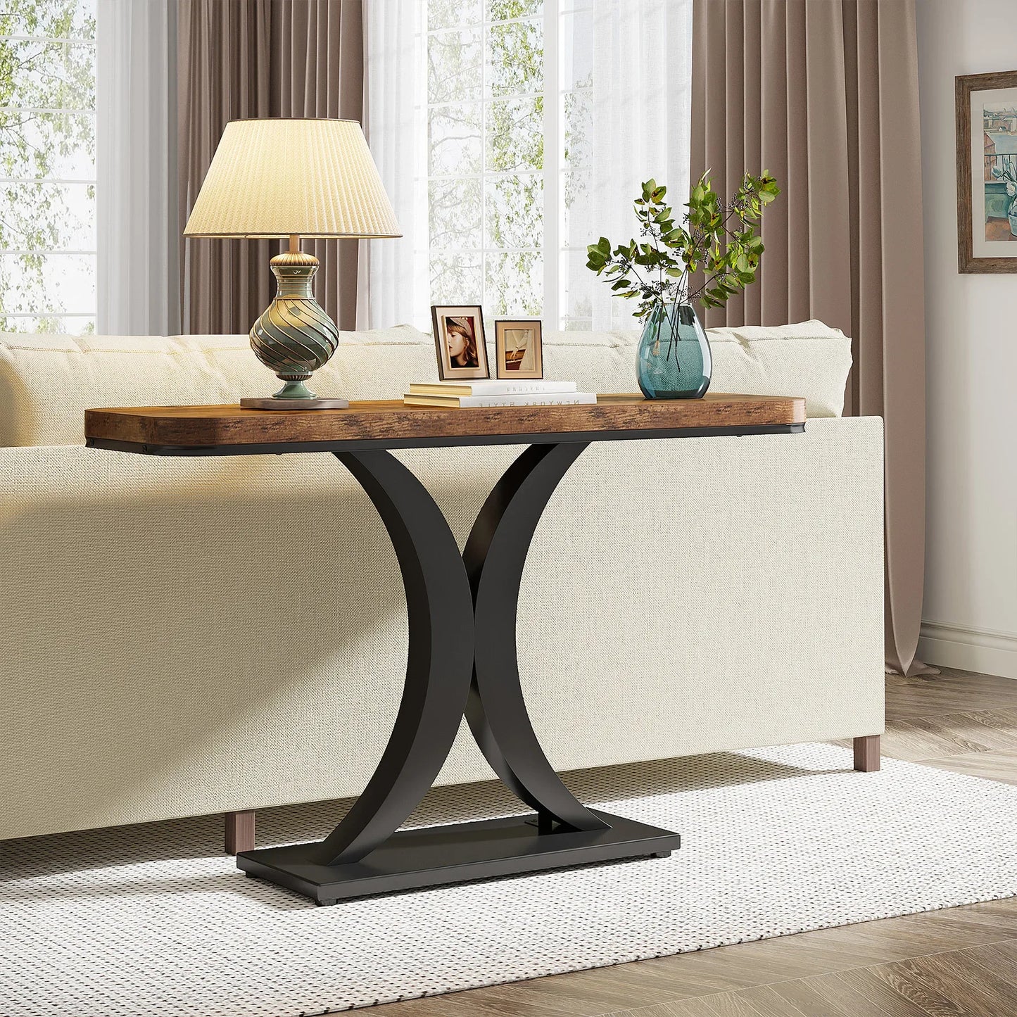 Tribesigns Industrial Console Table for Entryway and Hallway