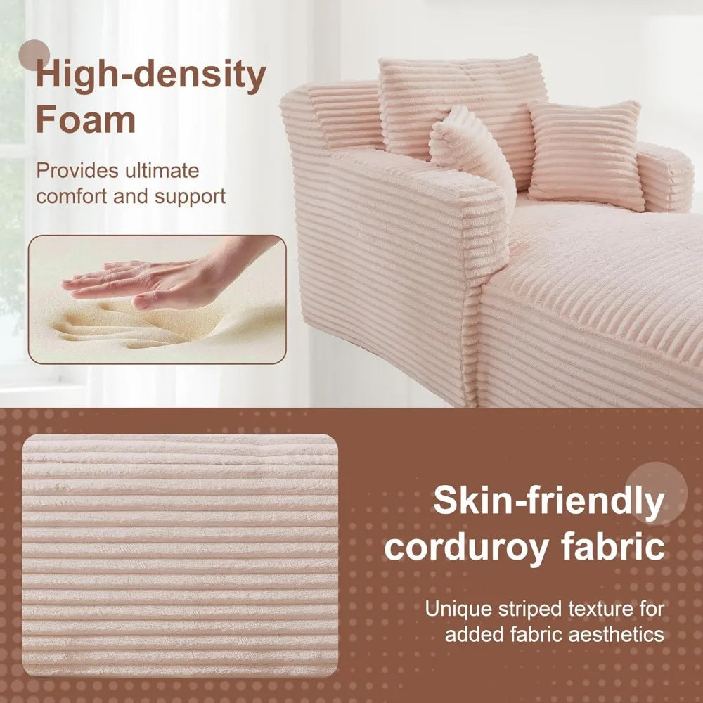 Oversized 67 Inch D Chaise Lounge Chair Comfy Reading Sofa