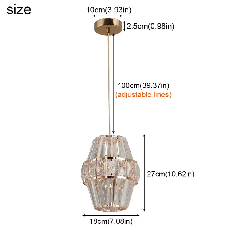 Creative Crystal LED Chandelier Pendant Ceiling Lamp for Home