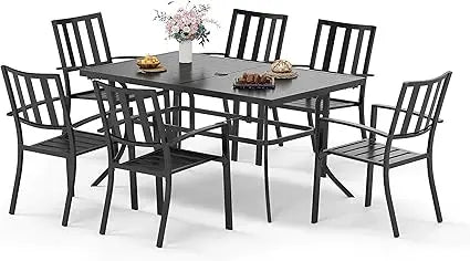 Sophia and William 7 Piece Outdoor Dining Set for 6 People