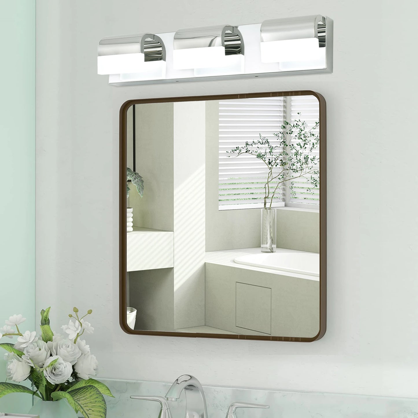 3-Light LED Bathroom Vanity Lighting for Over Mirror Use