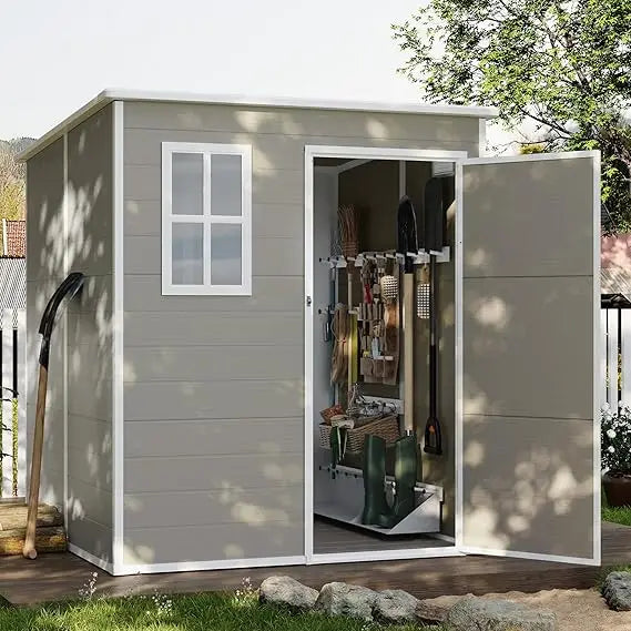 Outdoor Metal Storage Shed 8x4 FT for Yard and Patio Use