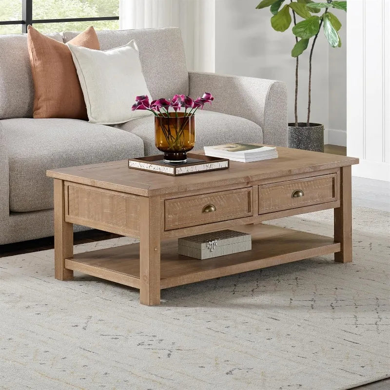 Martin Svensson Home Monterey Solid Wood Coffee Table Black Driftwood