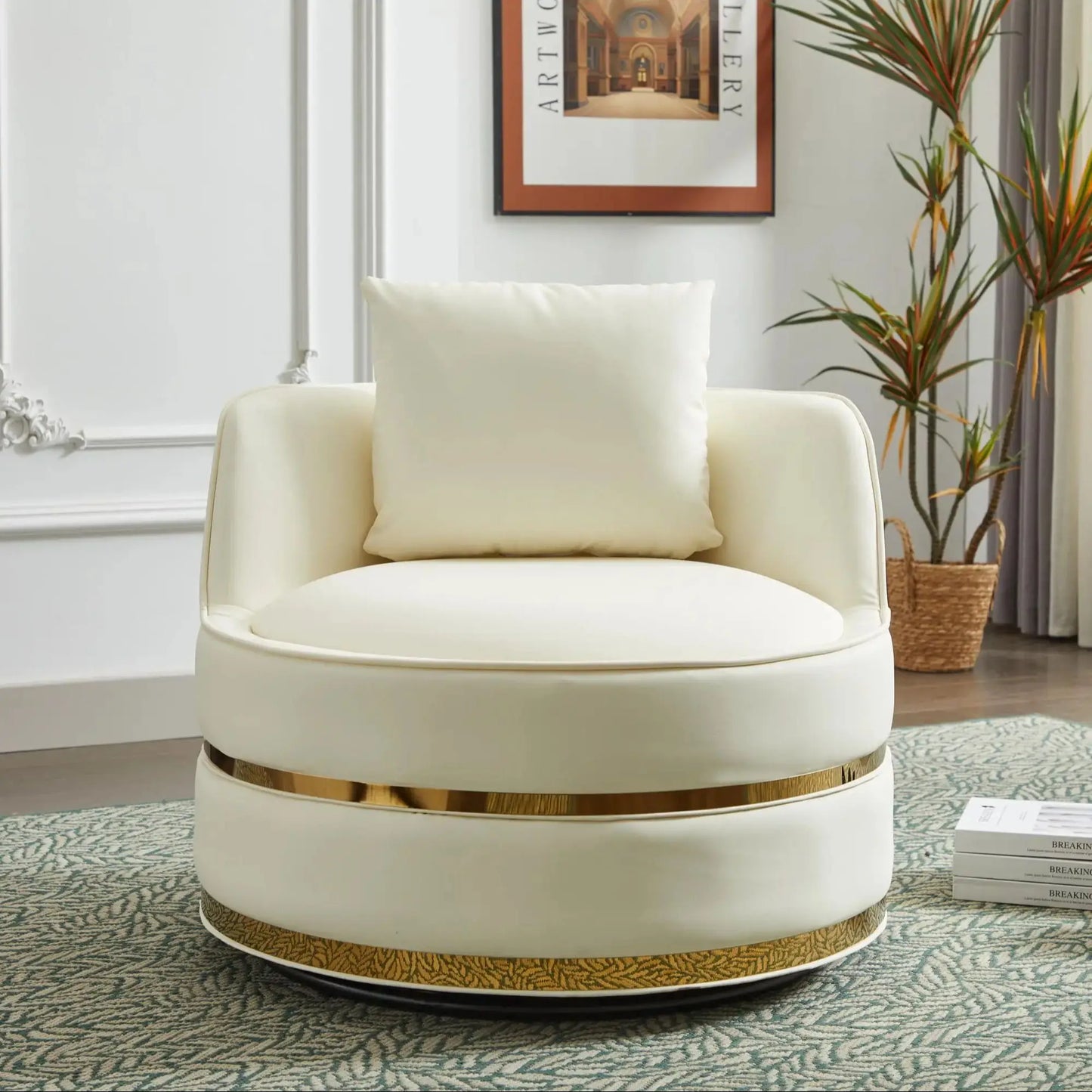 360 Swivel Accent Chair for Living Room and Bedroom Comfort