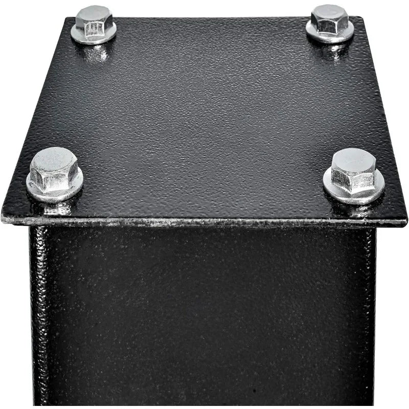Black In-Ground Mailbox Mounting Post 43 Inches Durable Steel