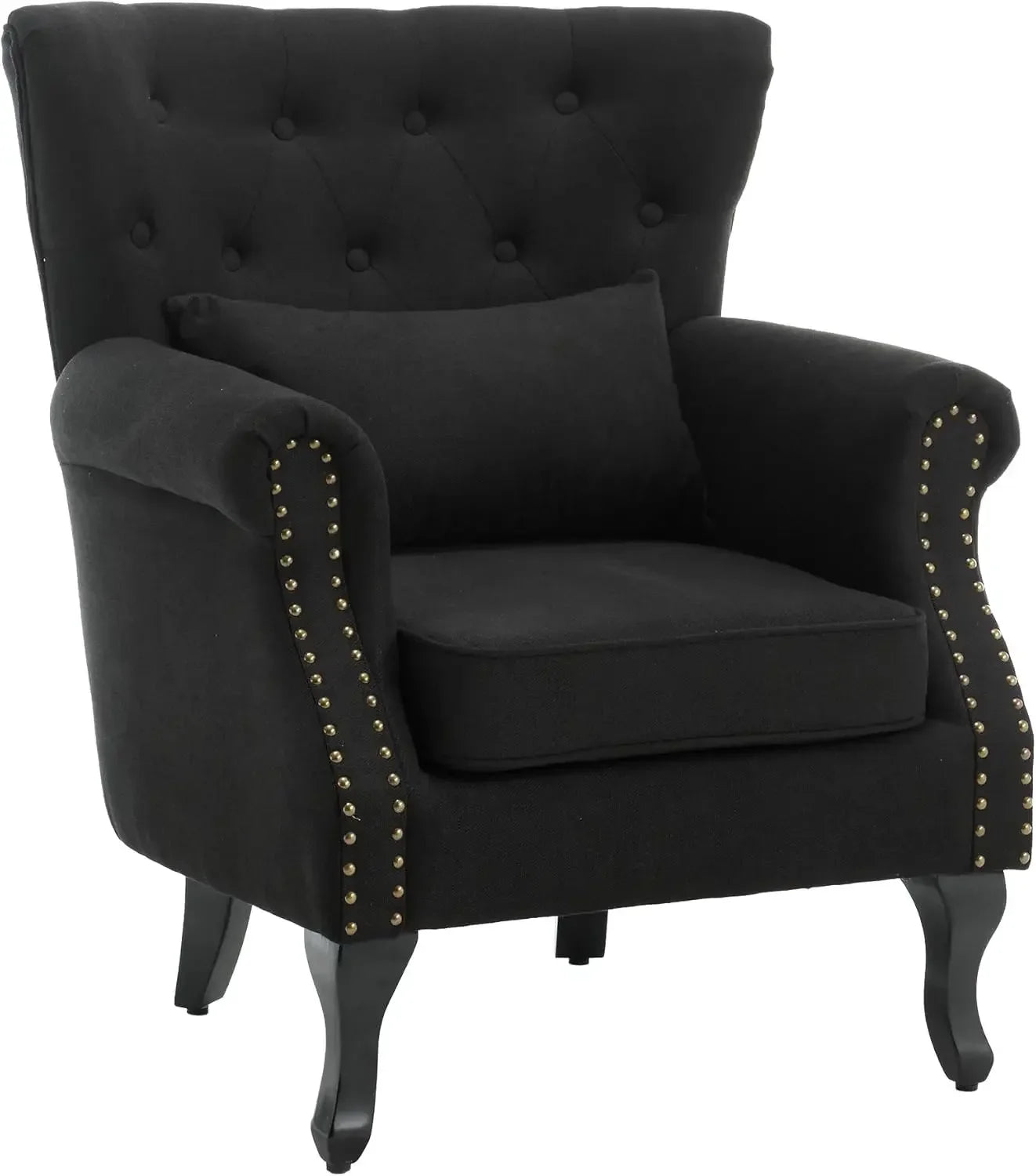 Mid Century Modern Upholstered Reading Arm Chair for Bedroom
