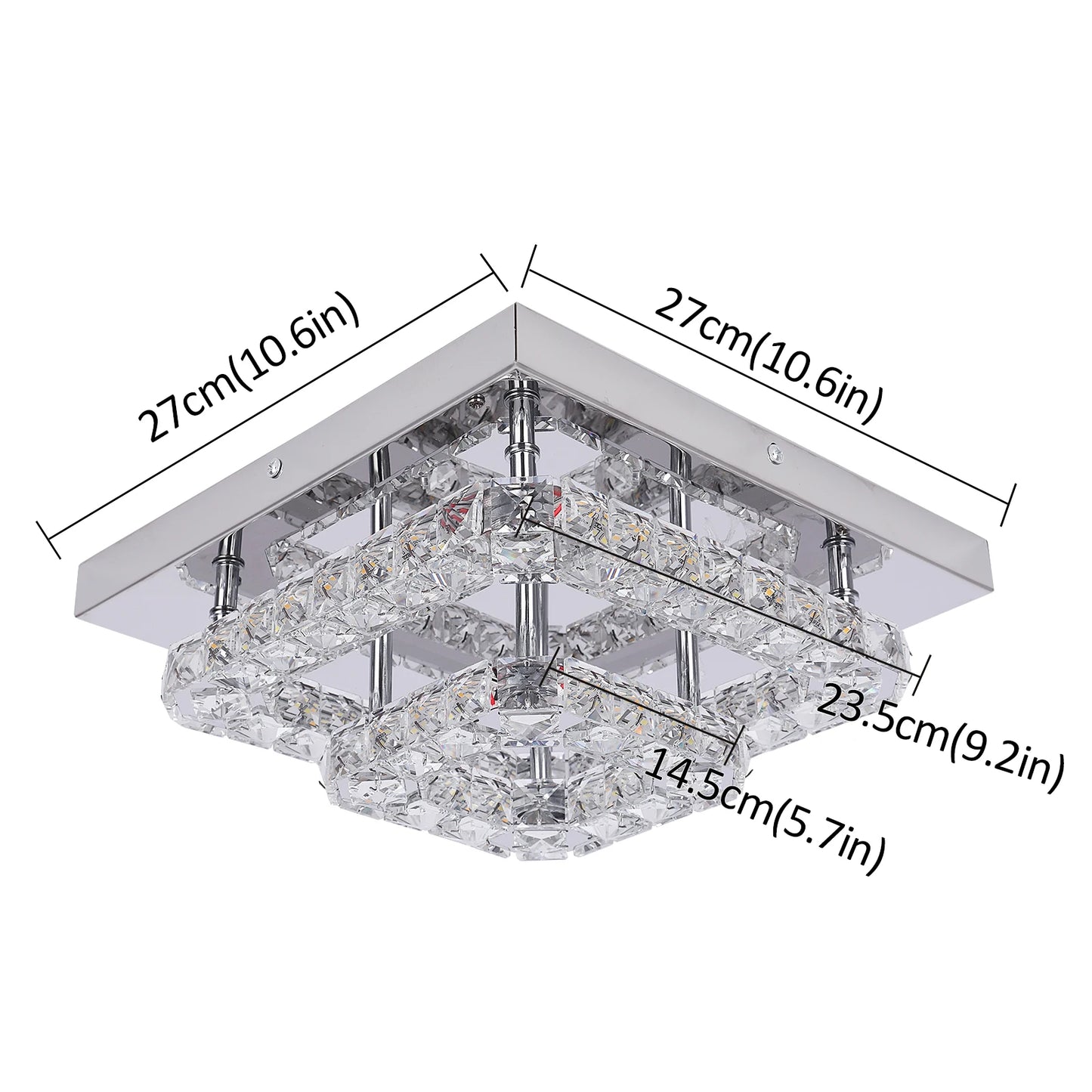 Minimalist Crystal LED Ceiling Lamp for Bedroom and Hallway