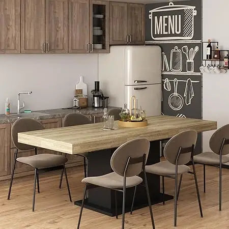 Modern 78.7 Inch Rectangular Dining Table for 8 to 10 People