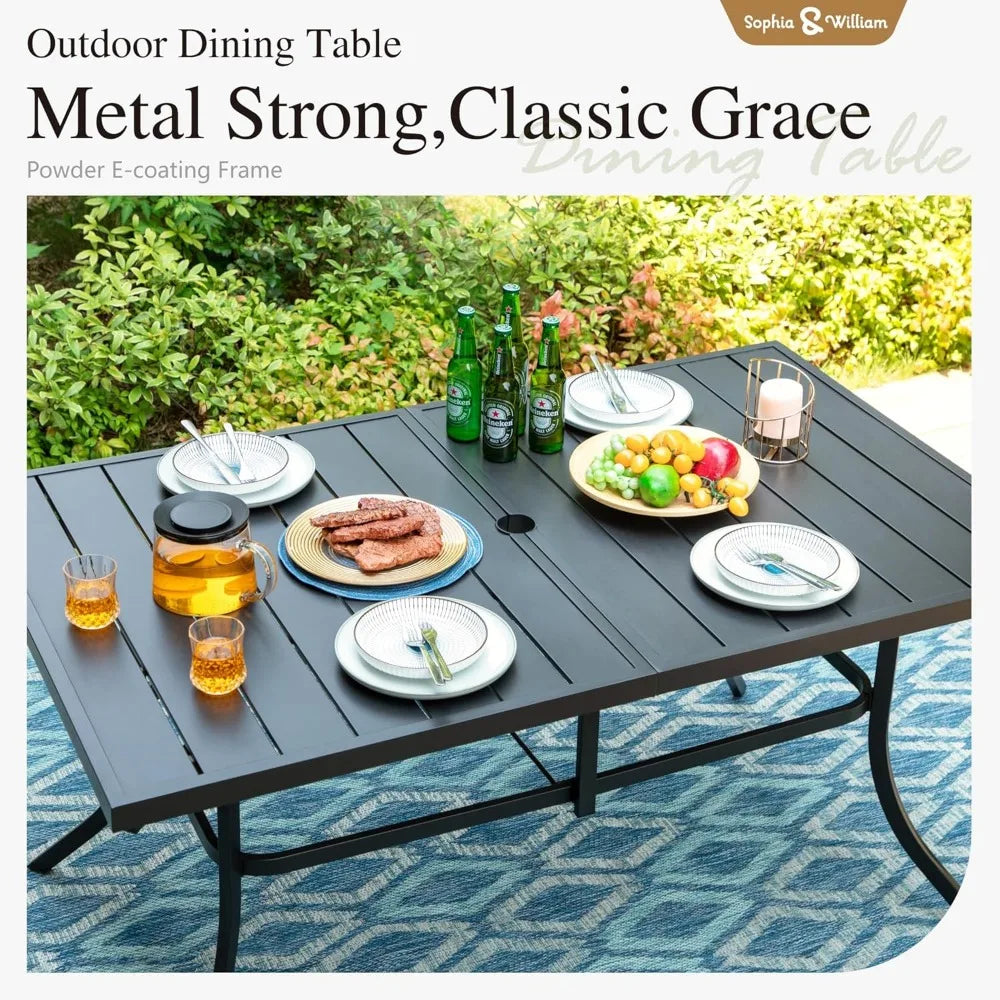 Sophia and William 7 Piece Outdoor Dining Set for 6 People