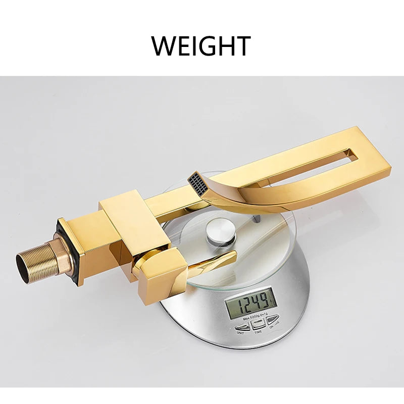 Wanmivezlo Brass Waterfall Mixer Faucet for Bathroom Sink