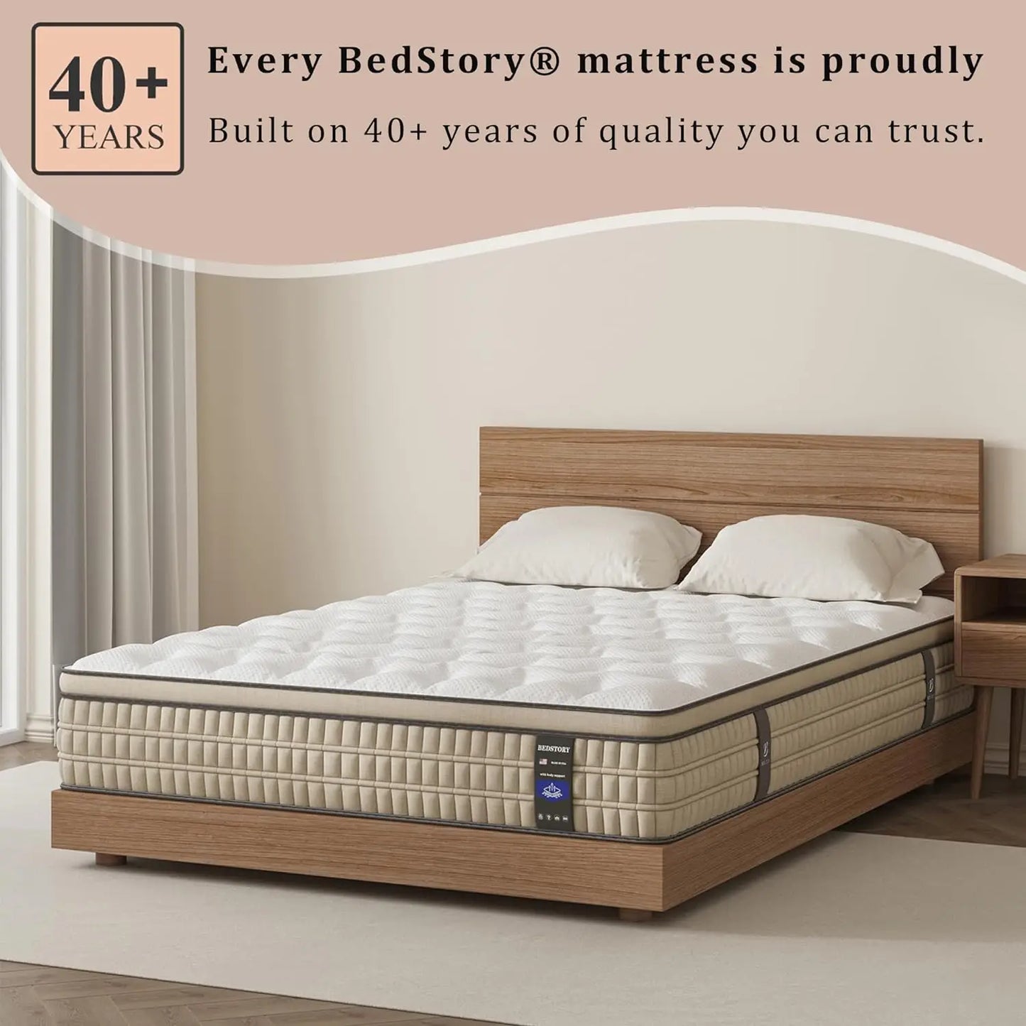 BedStory 12 Inch Hybrid Gel Memory Foam Queen Mattress