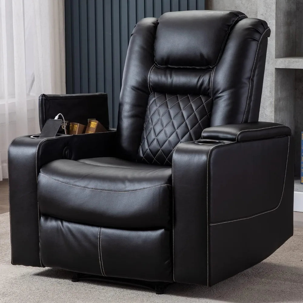 Electric Power Recliner Chair with USB Ports and Cup Holders