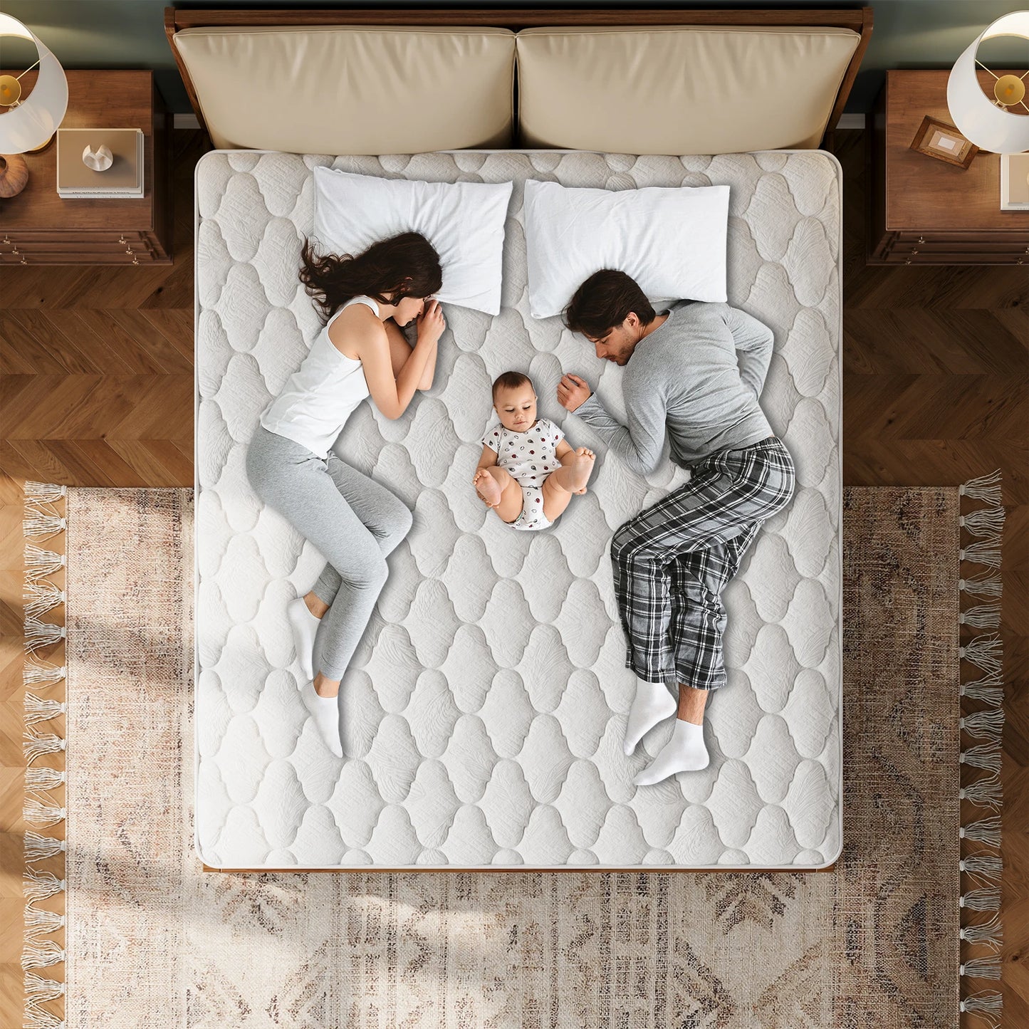 Vesgantti Hybrid Queen Size Mattress with Gel Memory Foam