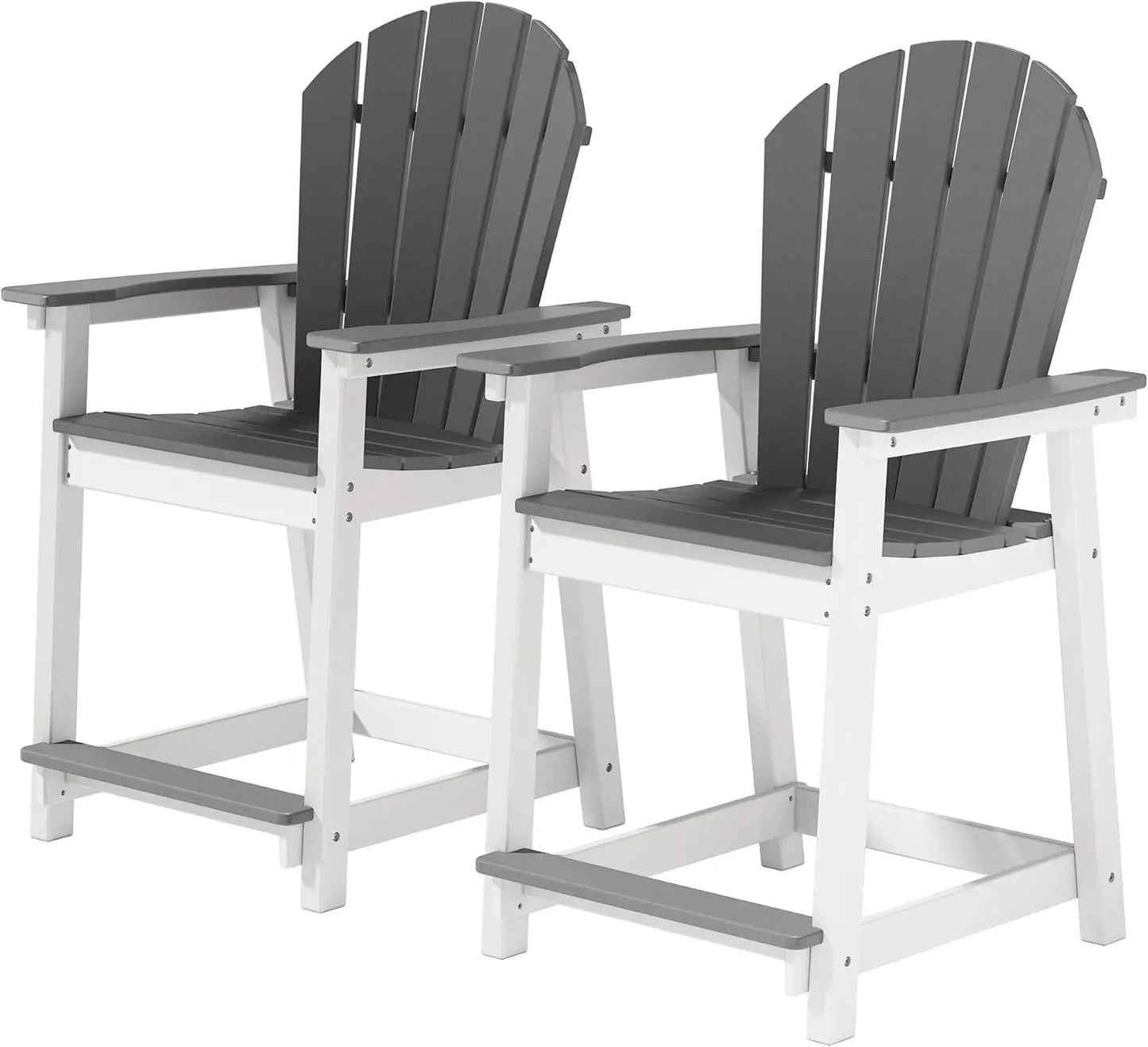 Tall Adirondack Chairs Set of 2 with High Back and Widened Arms