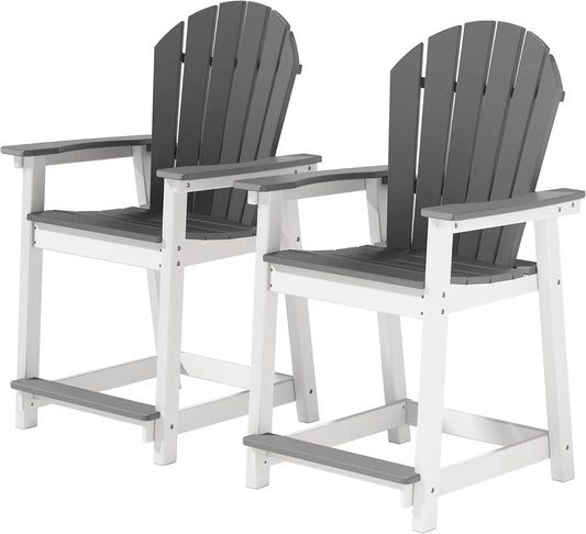 Tall Adirondack Chairs Set of 2 with High Back and Widened Arms