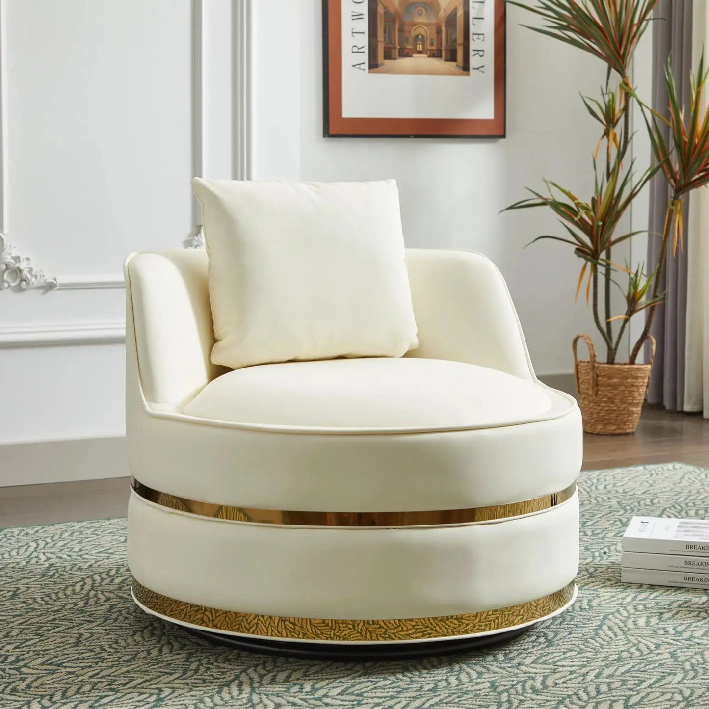 360 Swivel Accent Chair for Living Room and Bedroom Comfort
