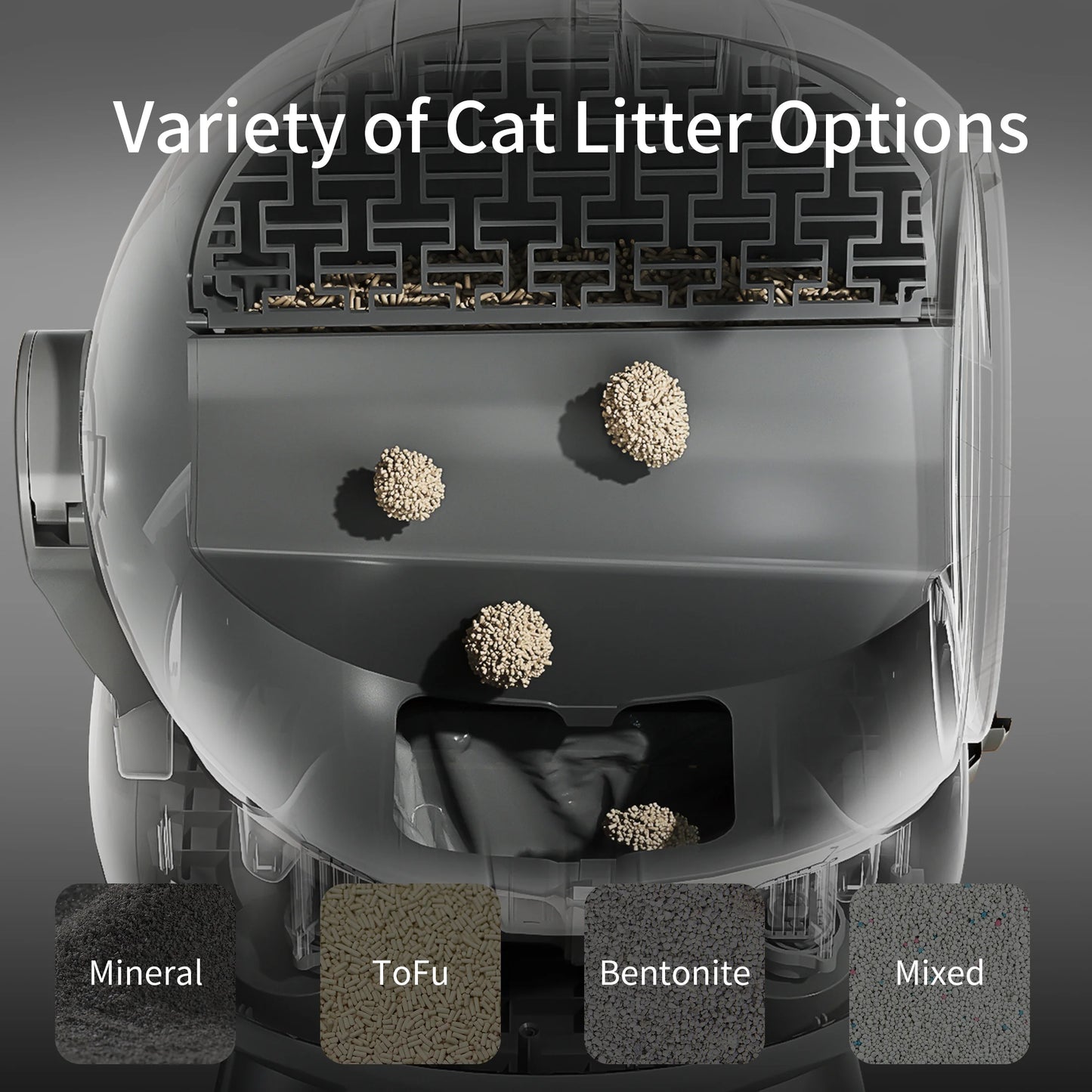 Self Cleaning Automatic Litter Box for Multiple Cats with APP