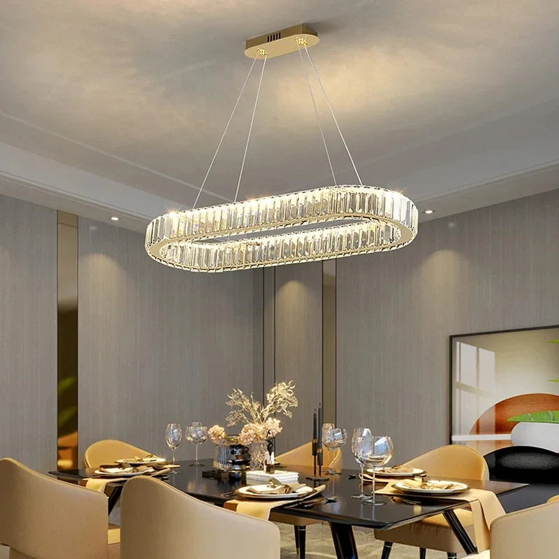 Luxury LED Pendant Light Modern Crystal Chandelier Ceiling Lamp