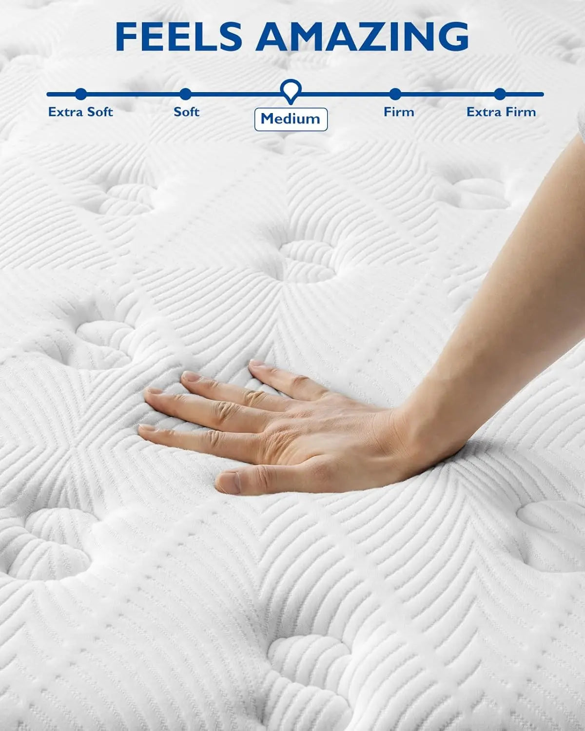 BedStory Hybrid Mattress 12-14 Inch Gel Memory Foam and Springs
