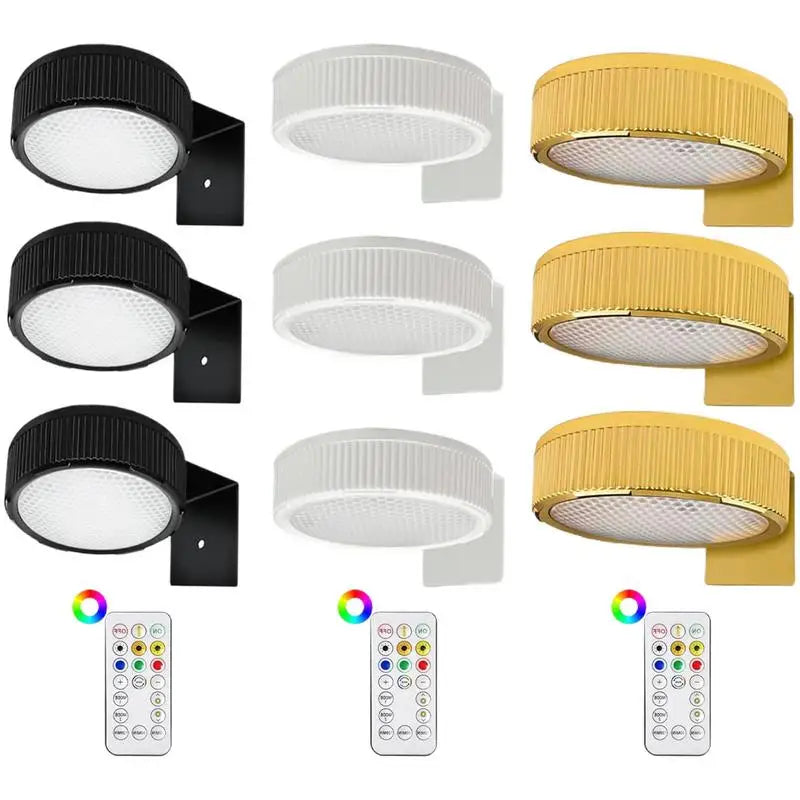 3Pcs Battery Operated Picture Light with Remote and 24 Colors