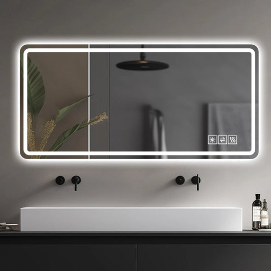 Dimmable Anti-Fog LED Bathroom Vanity Mirror 28x60 Inch