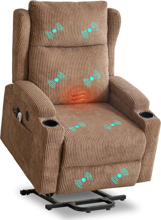 Electric Power Lift Recliner Chair with Massage and Heat