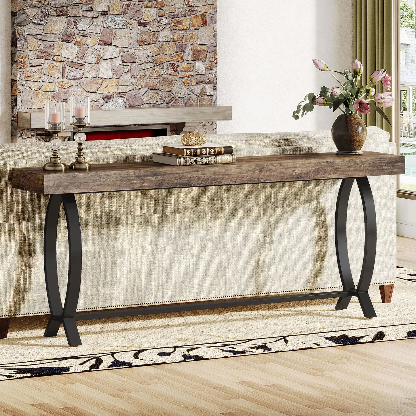 Tribesigns 70.87 Inch Farmhouse Console Foyer Table for Entryway