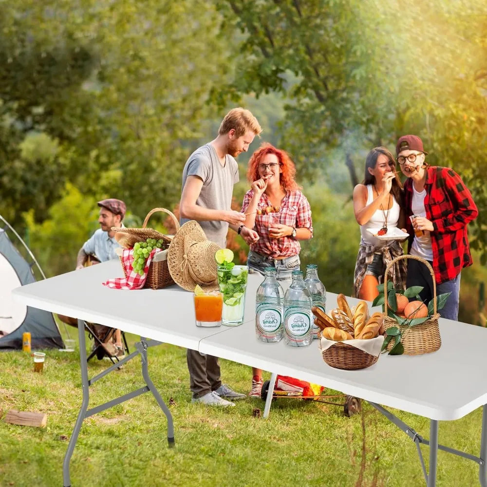 6 Feet Plastic Folding Table for Indoor and Outdoor Use