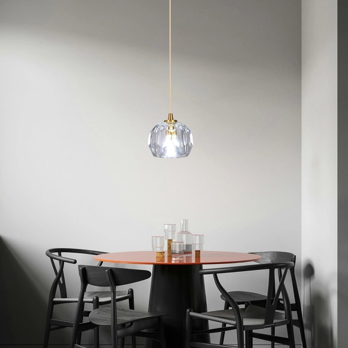 Modern LED Crystal Pendant Light for Kitchen and Bedroom Decor