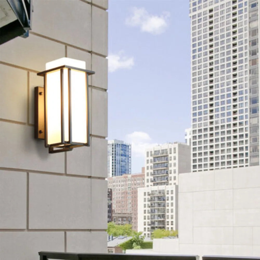 Bymaocar 110V Elegant American Iron Outdoor Wall Lamp
