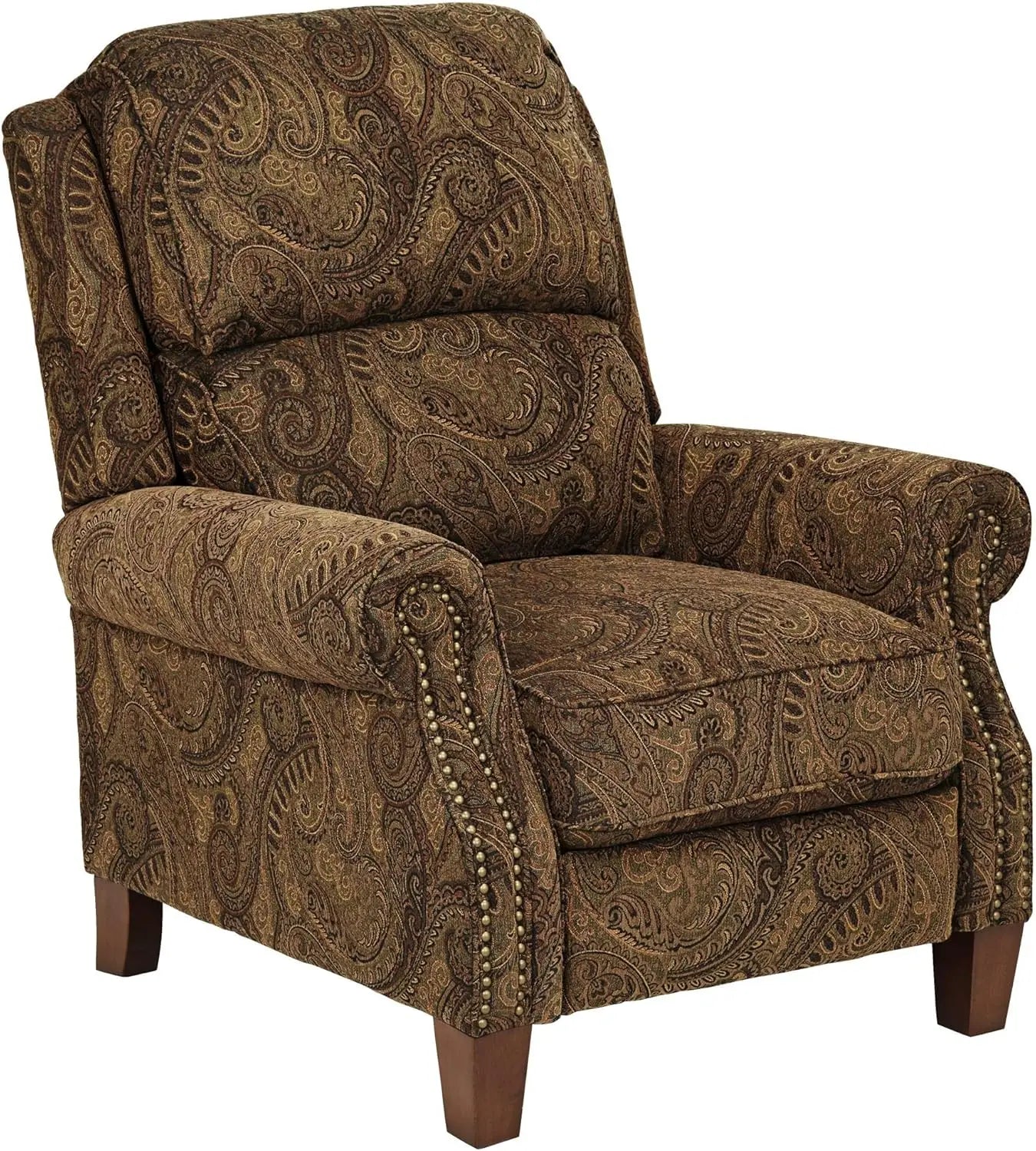 Beaumont Warm Brown Paisley Recliner Chair for Comfort and Style