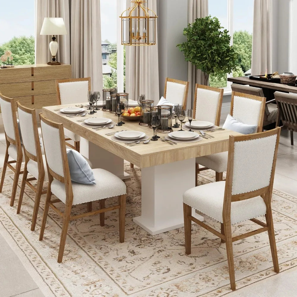Modern Rectangular Dining Table for 4 to 8 People 78.7 Inches