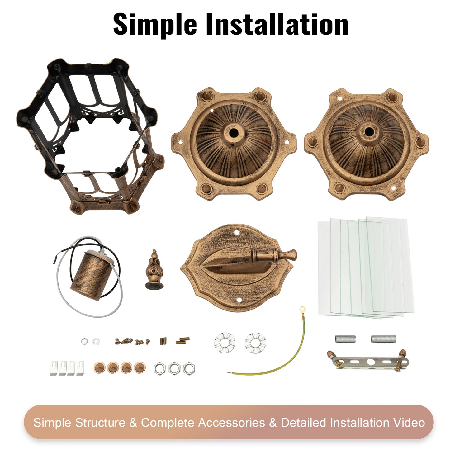 Bymaocar E27 Antique Wall Sconce Classic Cage Design Light