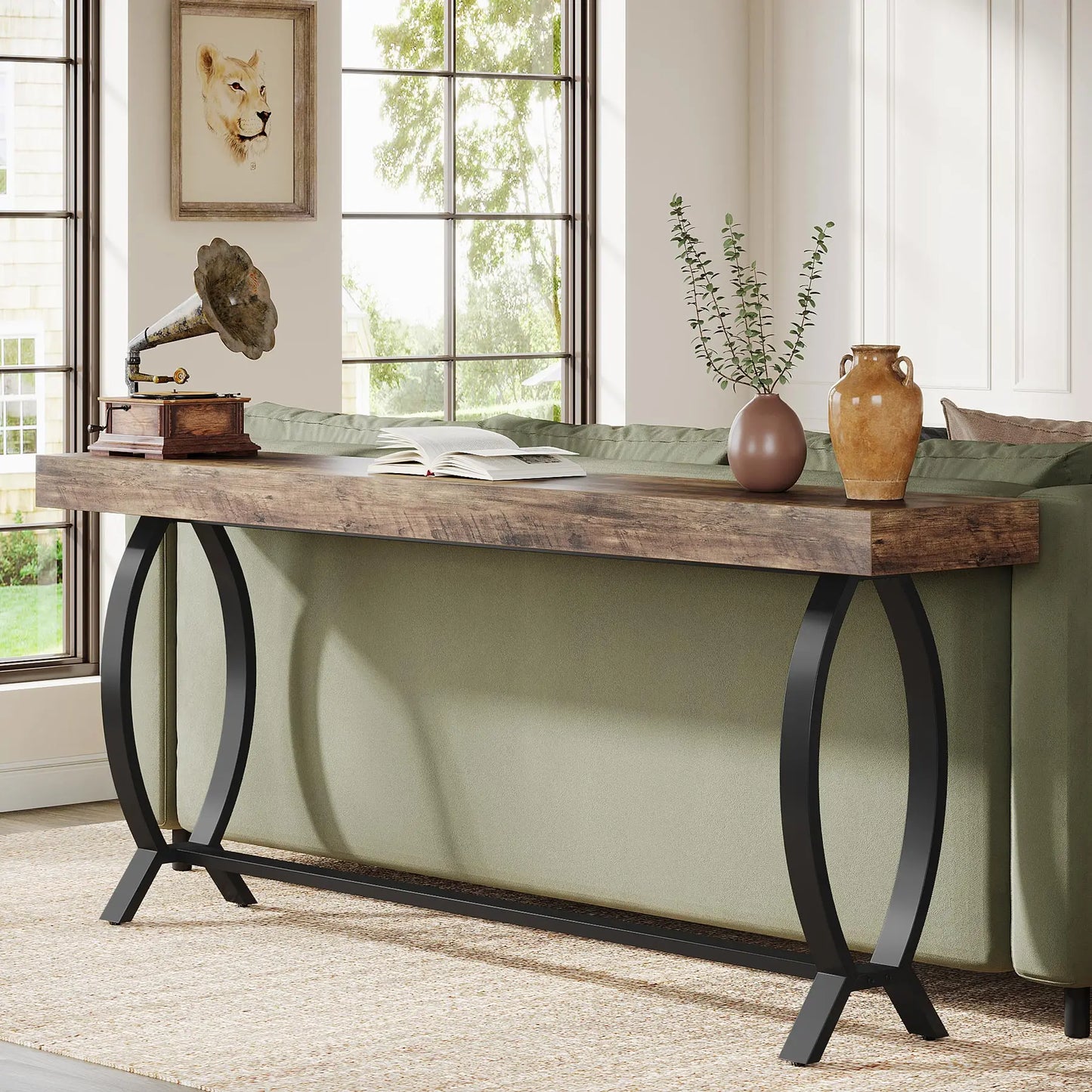Tribesigns 70.87 Inch Farmhouse Console Foyer Table for Entryway