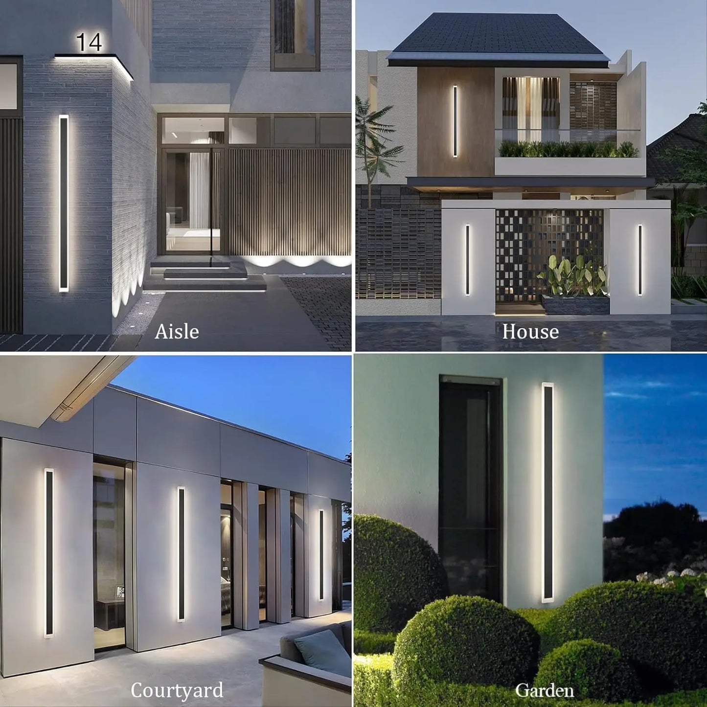 Modern LED Waterproof Wall Lamp for Outdoor Garden Lighting